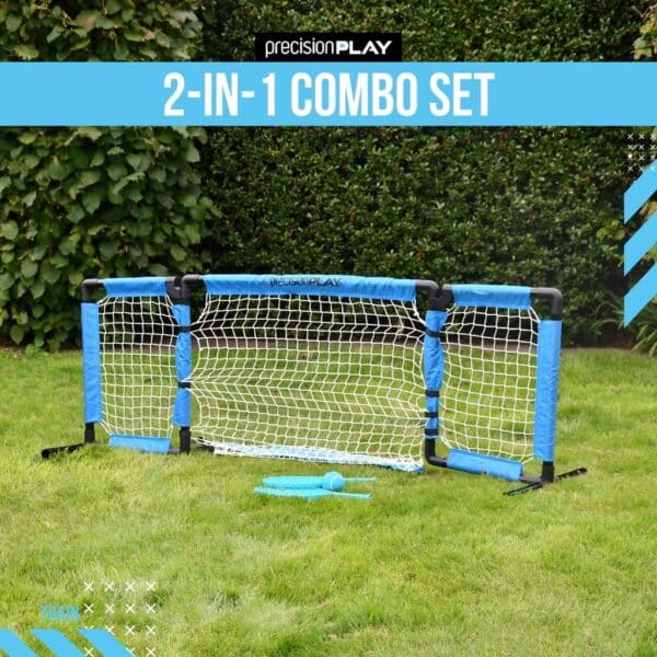 PrecisionPLAY 2in1 Combo Set jalkapallomaali- / tennisverkko setti